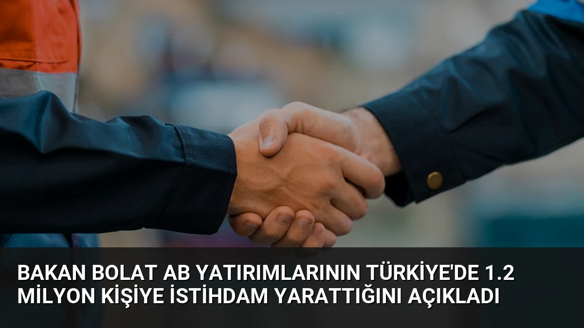 Bakan Bolat AB Yatırımlarının Türkiye’de 1.2 Milyon Kişiye İstihdam Yarattığını Açıkladı