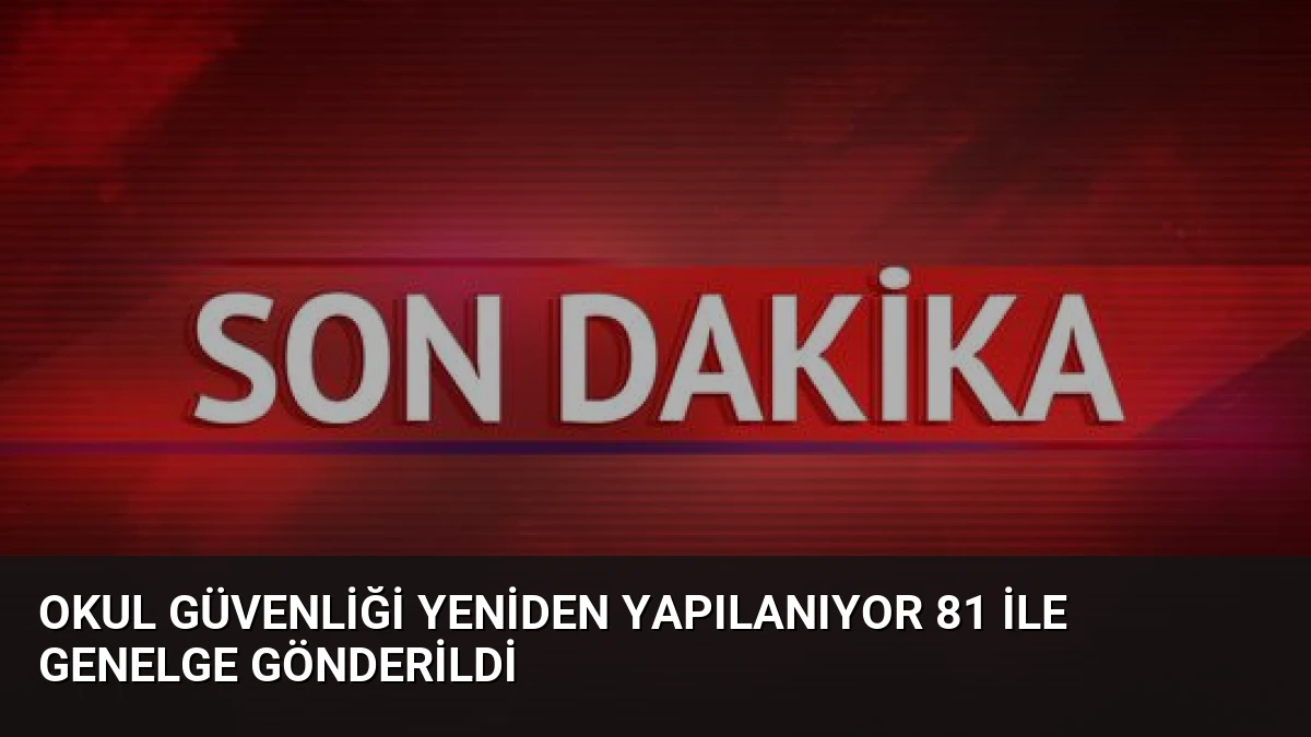 Okul Güvenliği Yeniden Yapılanıyor 81 İle Genelge Gönderildi
