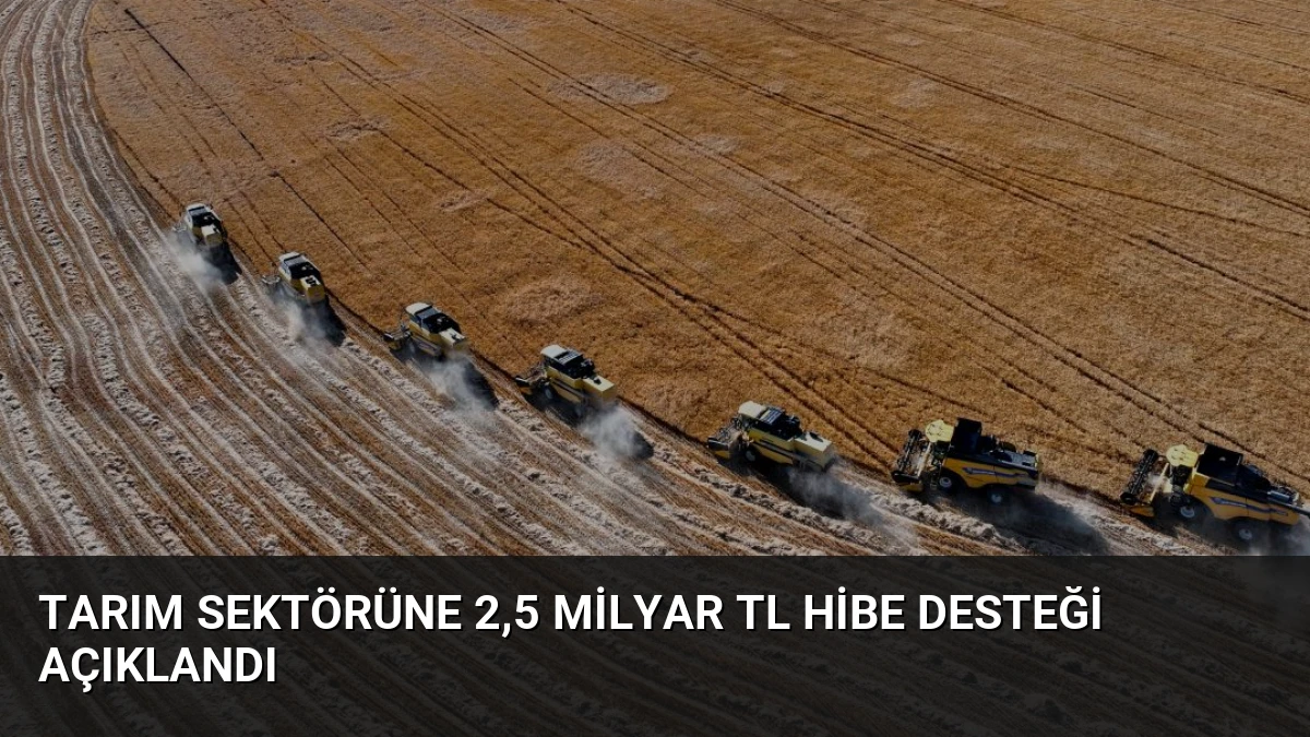 Tarım Sektörüne 2,5 Milyar TL Hibe Desteği Açıklandı