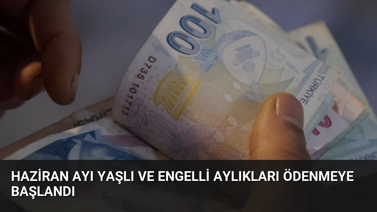Haziran Ayı Yaşlı ve Engelli Aylıkları Ödenmeye Başlandı
