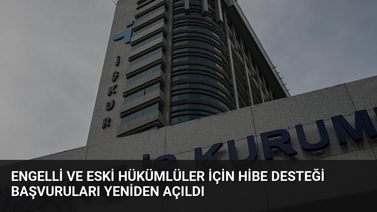 Engelli ve Eski Hükümlüler İçin Hibe Desteği Başvuruları Yeniden Açıldı