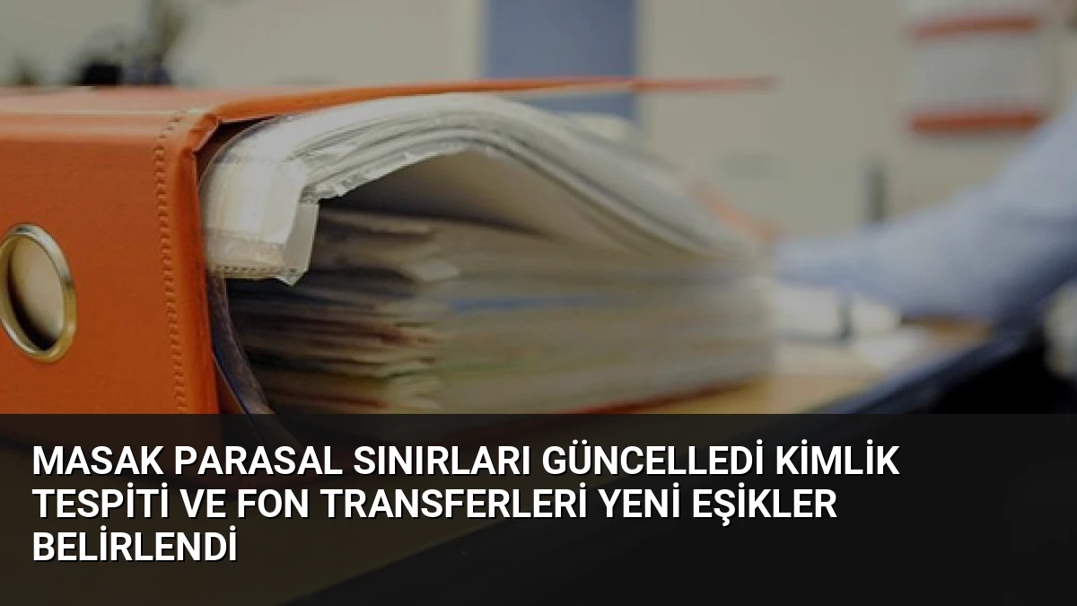 MASAK Parasal Sınırları Güncelledi Kimlik Tespiti ve Fon Transferleri Yeni Eşikler Belirlendi